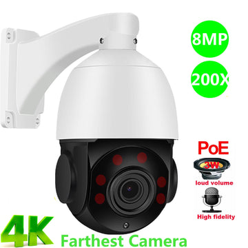 Caméra dôme video PTZ IP POE hd 8mp sans fil ZOOM 200X port SD 256go ONVIF IMX415 Dahua ECLATS DESTOCKAGE