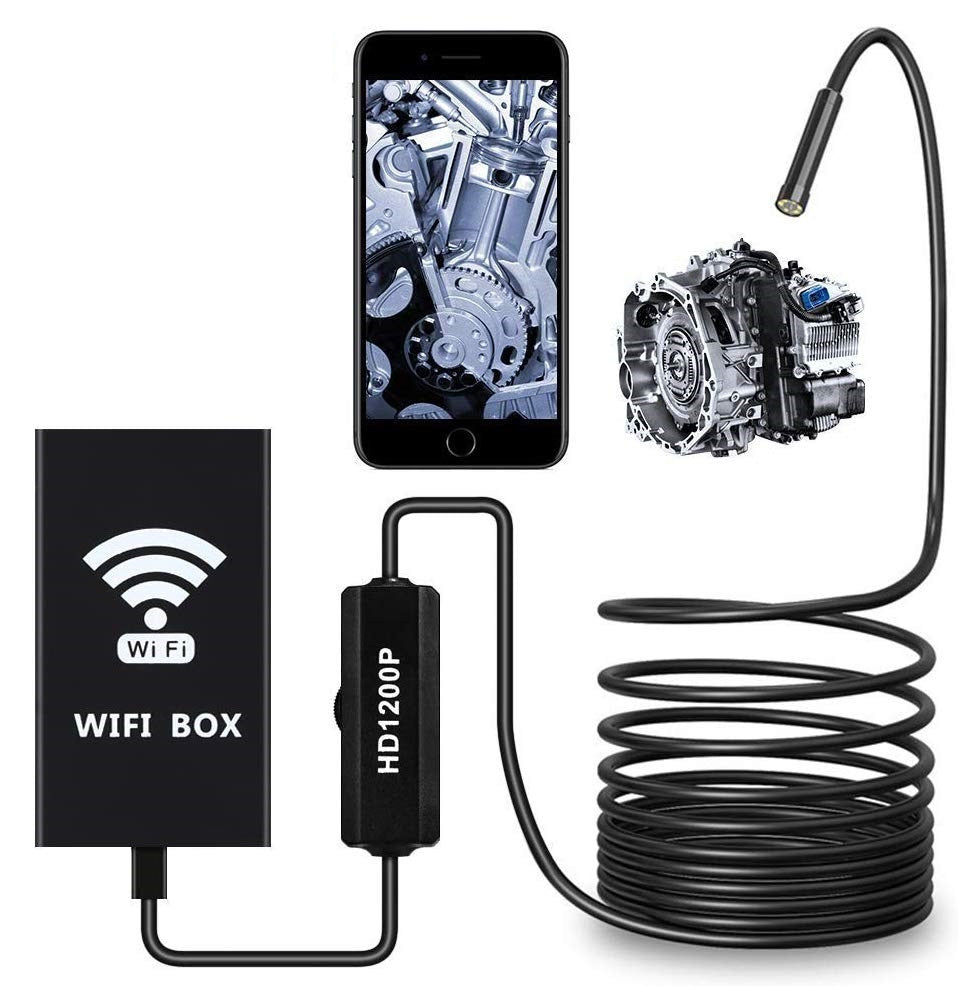Camera endoscope 5m usb wifi sans fil 8 led pour iOS iPhone Android Windows Mac ECLATS DESTOCKAGE