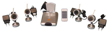 Camera surveillance video couleur etanche 12v 1/4 objectif 4 cameras 1 recepteur video surveillance ECLATS DESTOCKAGE