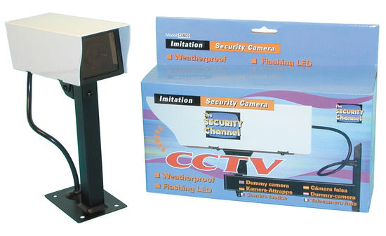 Camera video factice dissuasive interieur exterieur camd2 etanche voyant coffret metal support ECLATS DESTOCKAGE