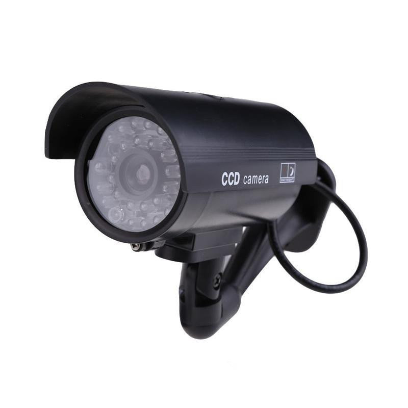 Camera video ir etanche factice pvc imitation metal led rouge camd7b fausse surveillance securite ECLATS DESTOCKAGE