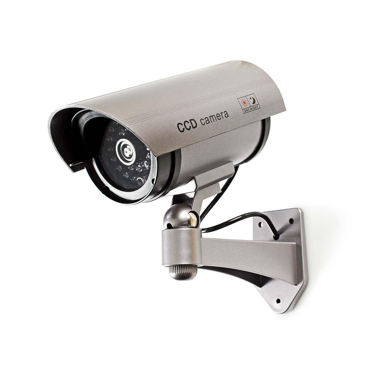 Camera video ir etanche factice pvc imitation metal led rouge camd7n fausse surveillance securite ECLATS DESTOCKAGE