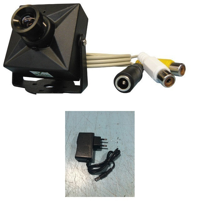Camera video surveillance audio couleur + alim 220v 8v 1/3 380 lignes securite ECLATS DESTOCKAGE