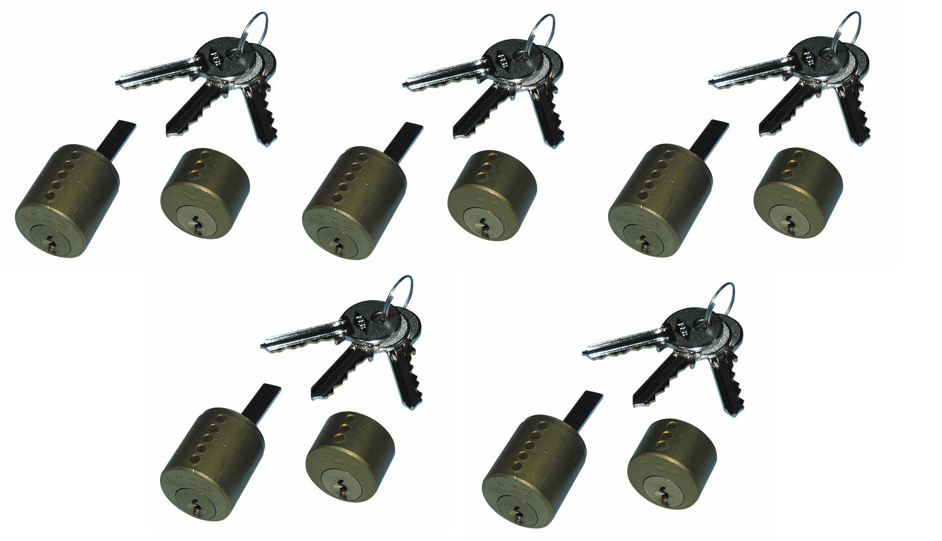 5 Canon cylindre avec 3 cles pour serrure electrique 5001.1z ECLATS DESTOCKAGE