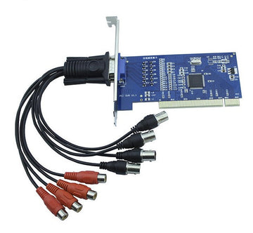 Carte dvr capture vidéo pci pour 4 canaux caméra surveillance quadra connexion ordinateur pc ECLATS DESTOCKAGE
