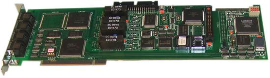 Carte pci netbrix pour central telephonique pcbx wellx quad s0 netbricks pci h100 4bri 8 voix/f ECLATS DESTOCKAGE
