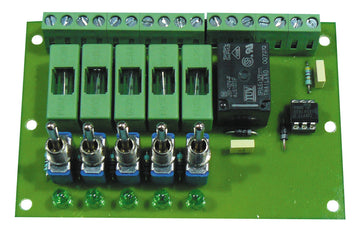 Carte relais de puissance commande par opto-coupleur 5 sorties selectionnable  relx5s-ca ECLATS DESTOCKAGE