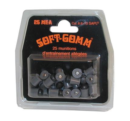 Cartouche munition soft gomm 8.8x10 entrainement tir loisir munition arme soft gomm boite de 25 15001 ECLATS DESTOCKAGE