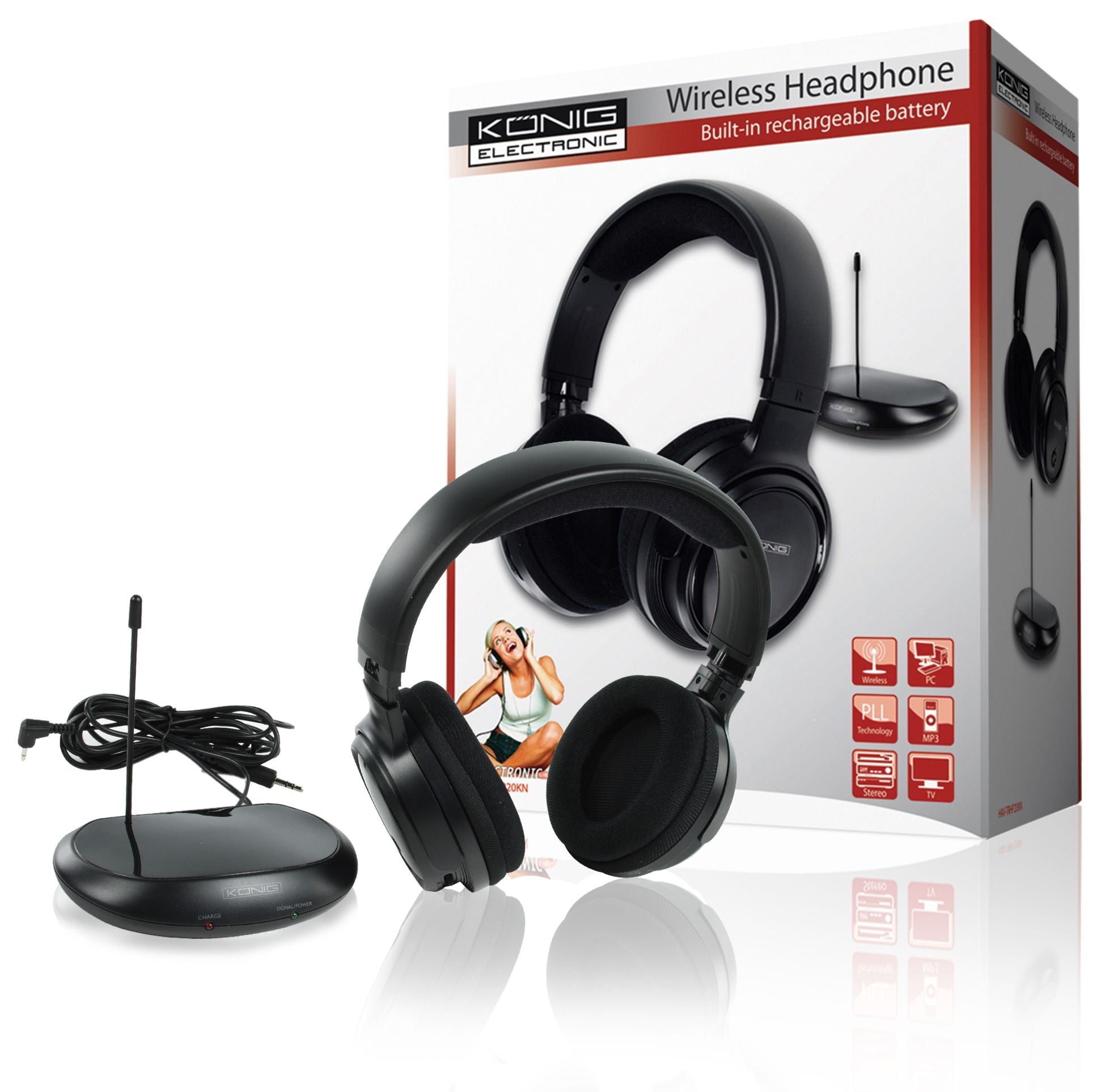 Casque sans fil 863 Mhz rechargeable hf stereo sans fil pour téléviseur CD ordinateur lecteur MP3 radio ECLATS DESTOCKAGE
