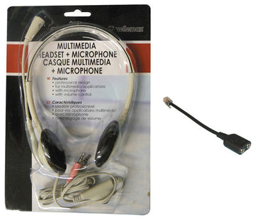 Casque telephone main libre micro dmpc hsmta multimedia micro pc prise telephonique msn yahoo skype ECLATS DESTOCKAGE