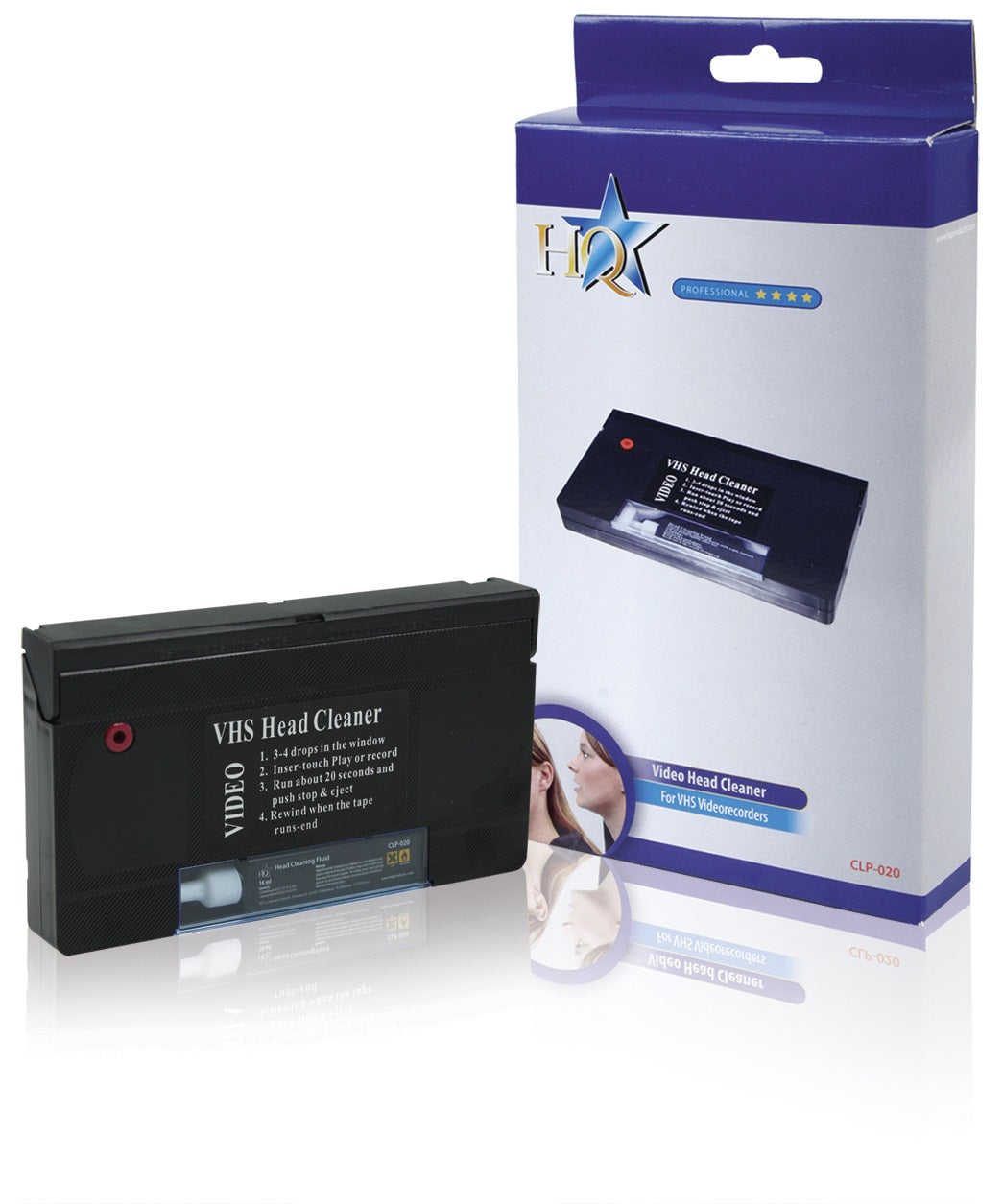 Cassette nettoyage vhs k7 video magnetoscope clp-020 nettoie contact bande ECLATS DESTOCKAGE