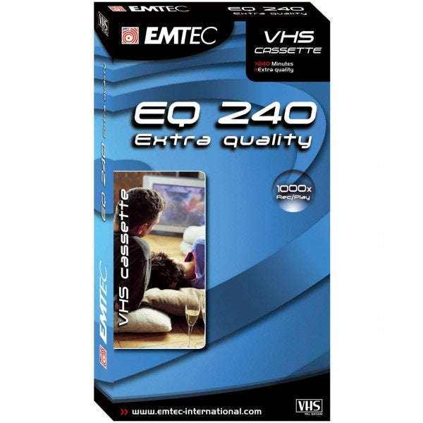 Cassette video vhs 240 minutes 4 heures emtec ECLATS DESTOCKAGE