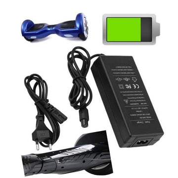 Chargeur 42v 2a 3 pin de batterie 2 roues Mini Smart Scooter électrique Gyropode REVOE Monocycle Skateboard 36V Lithium Ion ECLATS DESTOCKAGE