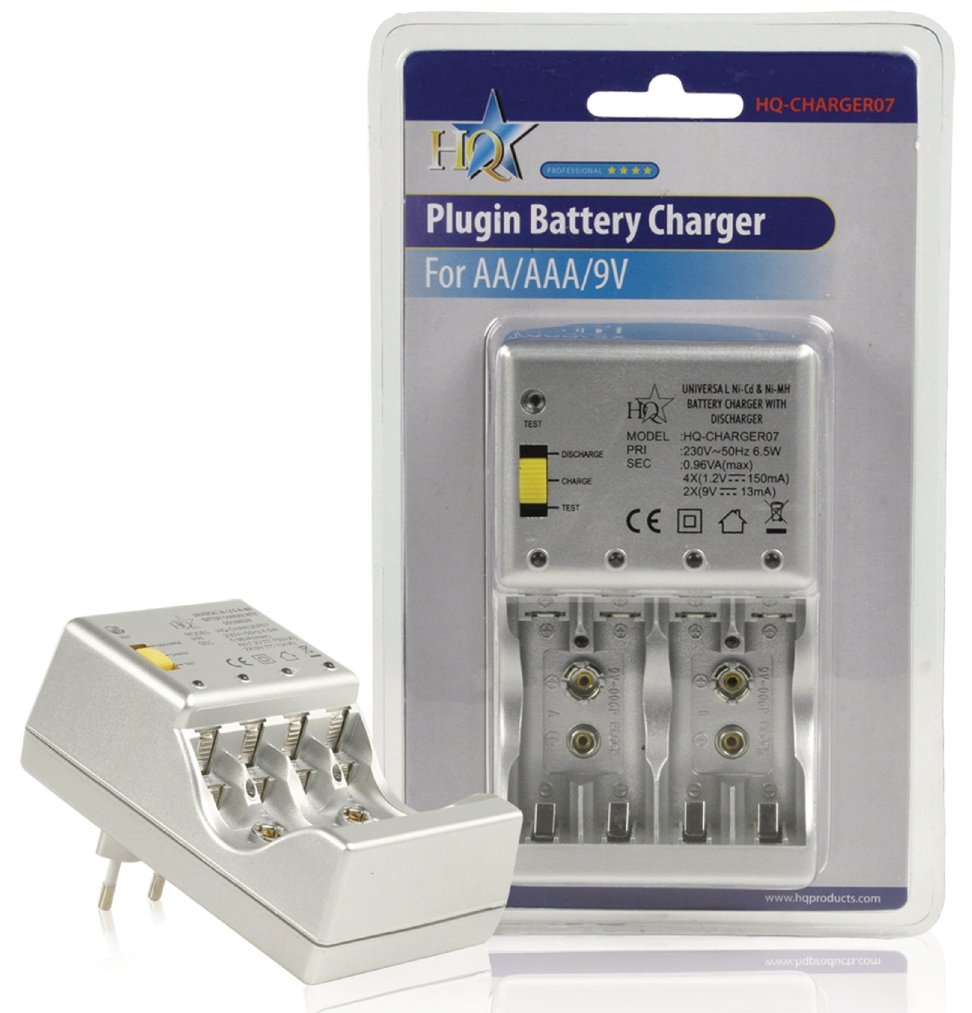 Chargeur intelligent 1 a 4 accus nimh/nicd type r6/r03 pile batterie rechargeable r3 vl0905 ECLATS DESTOCKAGE