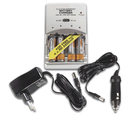 Chargeur rapide cl2200hf batterie accumulateur r3 r6 ni mh 4 accus r6 nimh 2200mah inclus ECLATS DESTOCKAGE