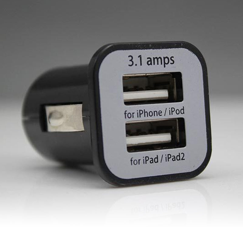 Chargeur voiture Allume cigare double USB 3.1A iPad Iphone Chargeur pour téléphone mobile ECLATS DESTOCKAGE
