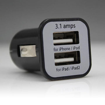 Chargeur voiture Allume cigare double USB 3.1A iPad Iphone Chargeur pour téléphone mobile ECLATS DESTOCKAGE