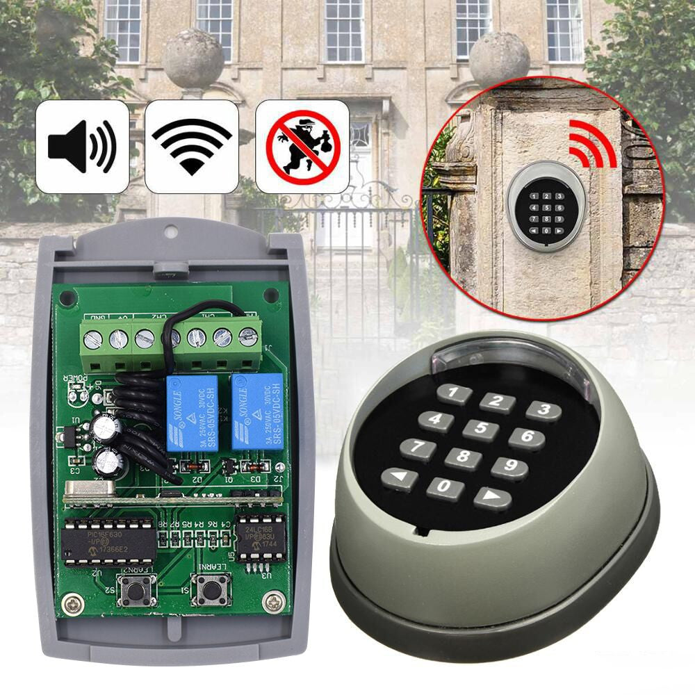 clavier radio etanche ip54 + recepteur 433mhz numérique sans fil a code alarme radio SMG 7018 ouverture porte ECLATS DESTOCKAGE
