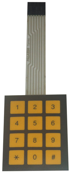 Clavier souple 12 touches connecteur 7 points (2.54mm) coclaslp12t ECLATS DESTOCKAGE