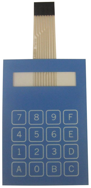 Clavier souple 16 touches 1tc16dts avec fenetre connecteur 8 points (2.54mm) coclaslp16f16 ECLATS DESTOCKAGE