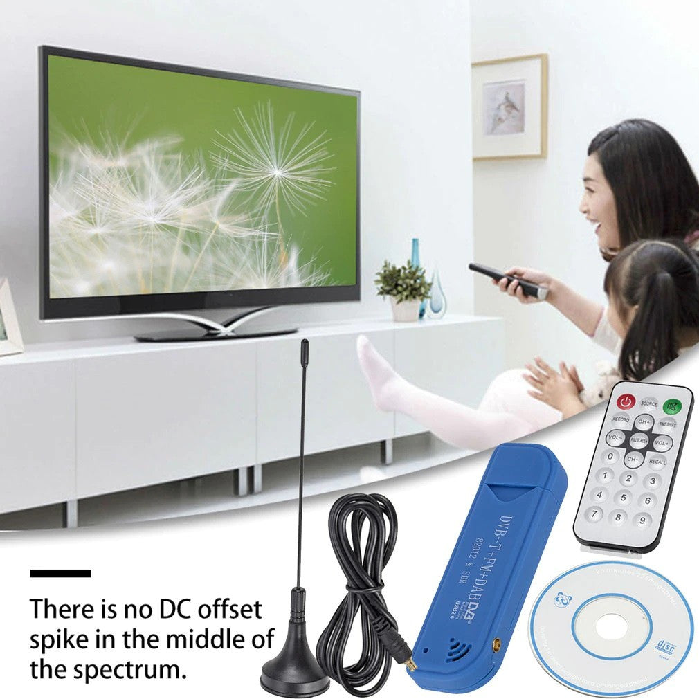 Clé TNT usb hd récepteur HDTV tuner decodeur DVB telecommande terminal antenne ECLATS DESTOCKAGE