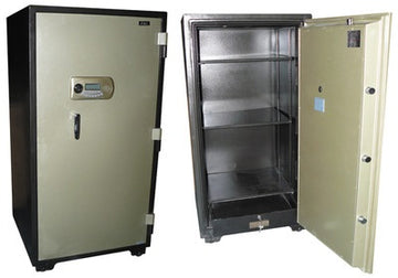 Coffre fort armoire ignifuge informatique metal serrure clef antifeu 71x136x64cm sécurité code - ECLATS DESTOCKAGE