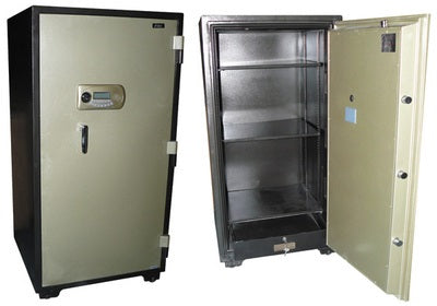 Coffre fort code antifeu armoire sécurité ignifuge informatique serrure clef 71x136x64cm - ECLATS DESTOCKAGE