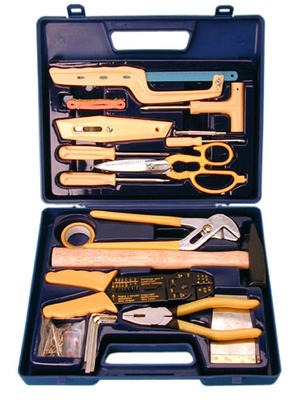 Coffret a outils boite outillage a main portatif t005 pince coupante marteau ciseau multiprise ECLATS DESTOCKAGE