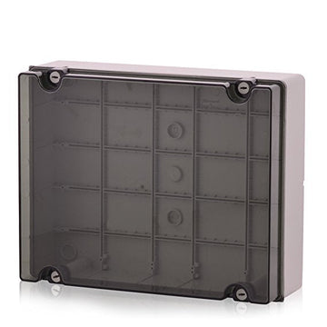 Coffret electrique pvc transparent grand modèle 380 x 300 x 120mm boîte de jonction jS7531 ECLATS DESTOCKAGE