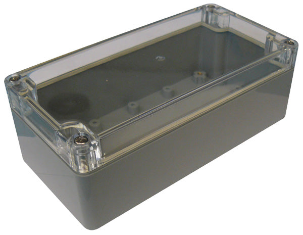 Coffret etanche abs coffre boitier boite 160x80x55mm g368c couvercle transparent entretoises ECLATS DESTOCKAGE