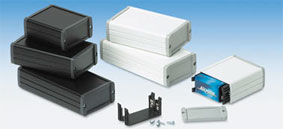 Coffret metallique aluminium noir 175x105.9x45.8 mm coffre boite boitier alu hatekam 33 9 ECLATS DESTOCKAGE