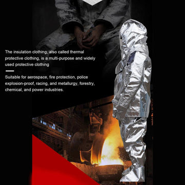 Combinaison aluminium chaleur protection 1000° + casque gant protege chaussure en 531 size M ECLATS DESTOCKAGE