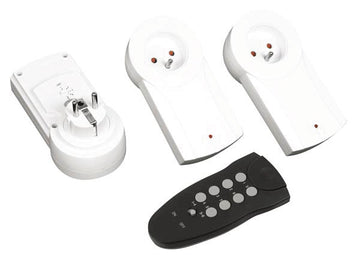 Commande a distance sans fil wrp3b 3 prises recepteurs 1 telecommande radio domotique ECLATS DESTOCKAGE