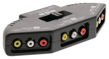 Commutateur audio video rca 3 voies 6 a coupleur 3 canaux repartiteur - ECLATS DESTOCKAGE