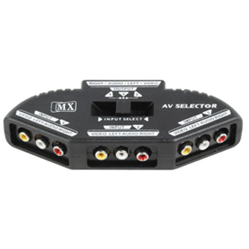 Commutateur audio video rca 3 voies avswitch 6 a avw089 coupleur 3 canaux repartiteur - ECLATS DESTOCKAGE