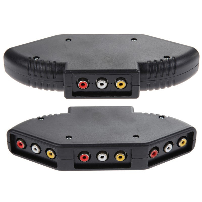 Commutateur audio video repartiteur rca 3 voies 6 a coupleur 3 canaux - ECLATS DESTOCKAGE