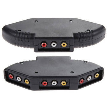 Commutateur audio video repartiteur rca 3 voies 6 a coupleur 3 canaux - ECLATS DESTOCKAGE
