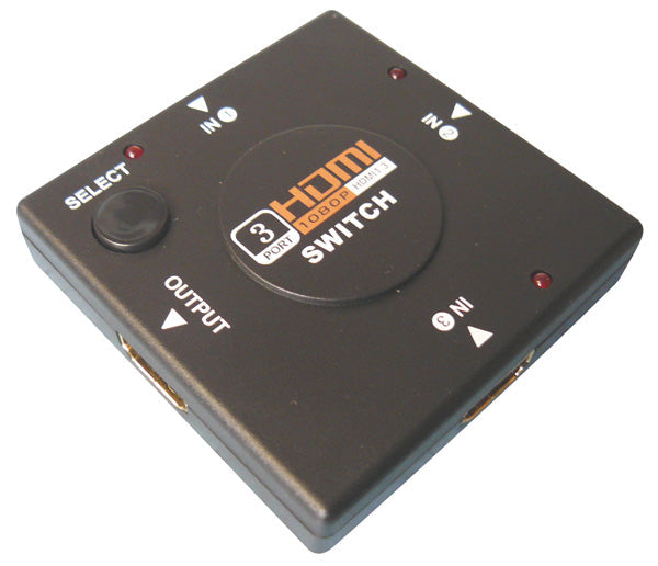 Commutateur hdmi 3 ports switch repartiteur 3 canaux sequenceur split hdtv hq ECLATS DESTOCKAGE
