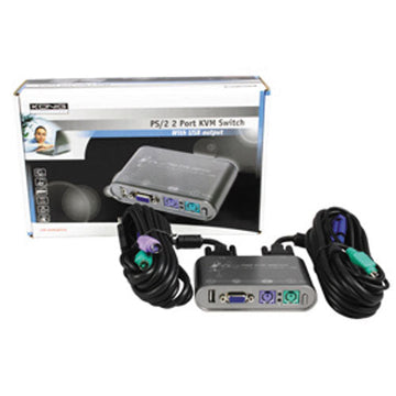 Commutateur kvm ps/2 2 ports avec usb könig cmp-kvmswit60 ECLATS DESTOCKAGE