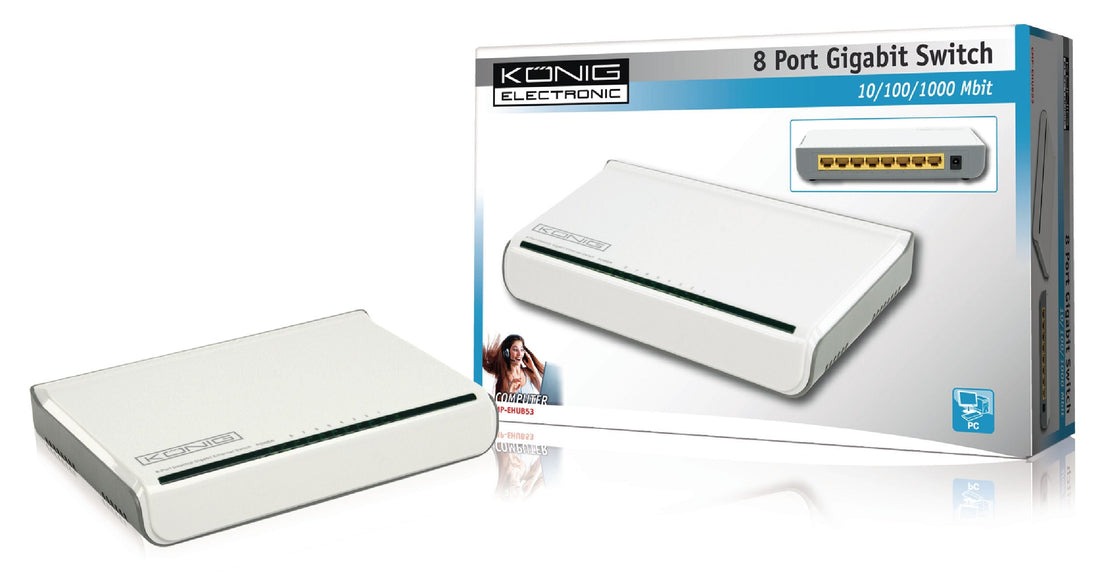 Commutateur reseau ethernet switch 8 ports 10/100/1000 Mbps hub ECLATS DESTOCKAGE