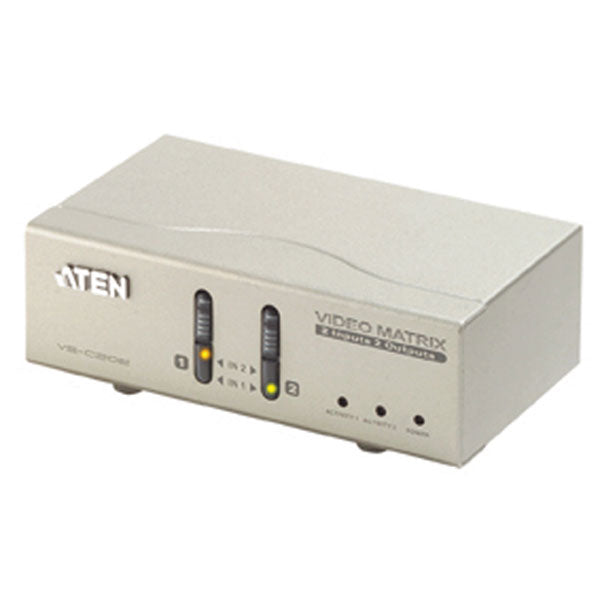 Commutateur vidéo audio 2 port matrix switch at-vs0202 aten ECLATS DESTOCKAGE