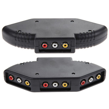 Commutateur video audio rca 3 voies avswitch 6 a avw089 coupleur 3 canaux repartiteur ECLATS DESTOCKAGE