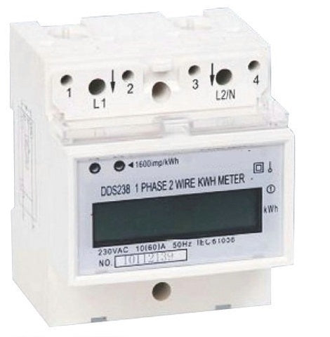 Compteur d energie electrique monophase wattmetre rail din 220v indicateur consommation kwh 1 phase ECLATS DESTOCKAGE