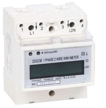 Compteur d energie electrique monophase wattmetre rail din 220v indicateur consommation kwh 1 phase ECLATS DESTOCKAGE