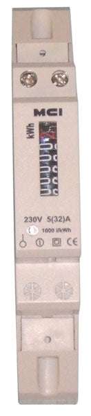 Compteur d energie electrique wattmetre monophase contax 32a affichage lcd largeur 1 module
