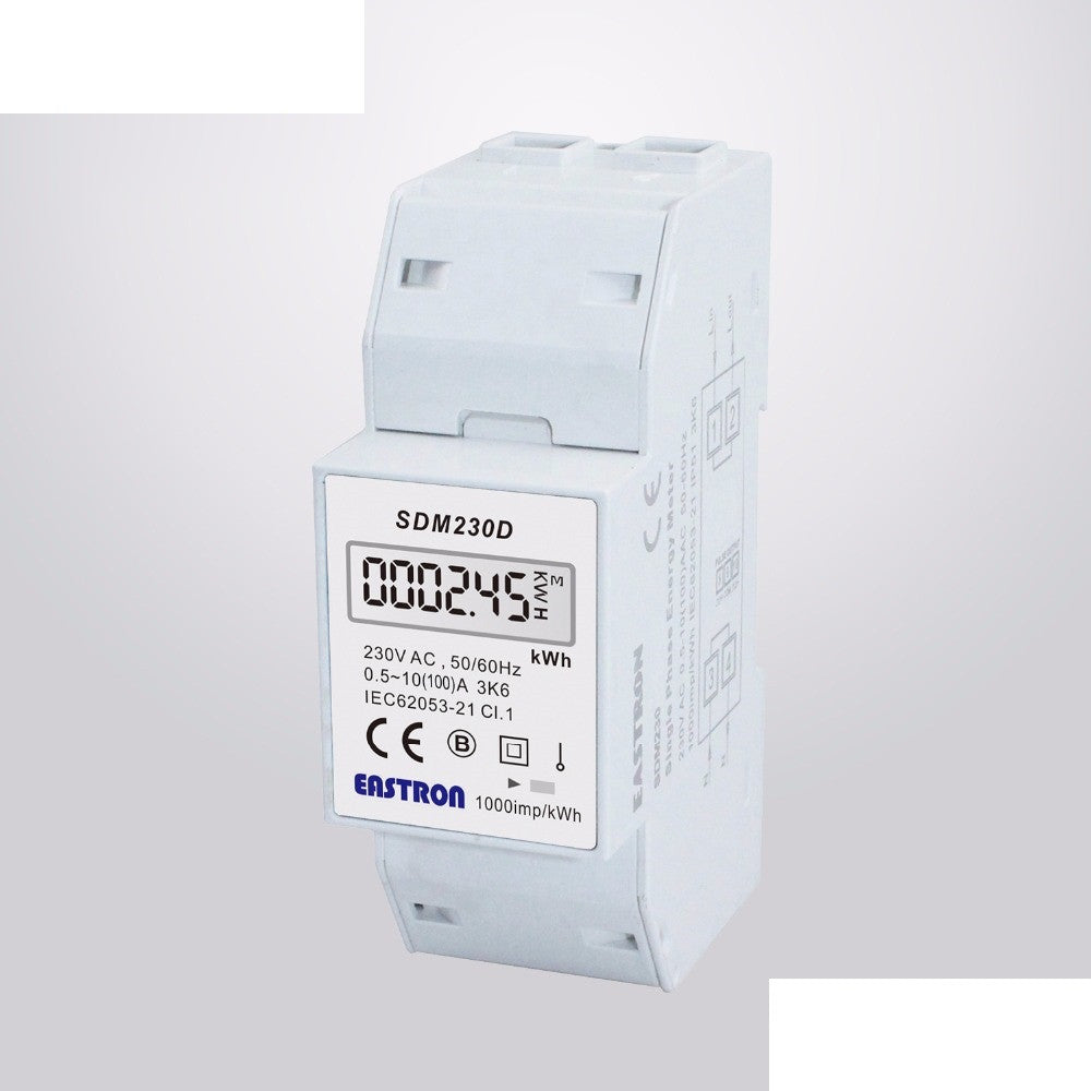 Compteur de courant alternatif digital wattmetre avec affichage blanc monophasé 80a 2 modules 220v ECLATS DESTOCKAGE