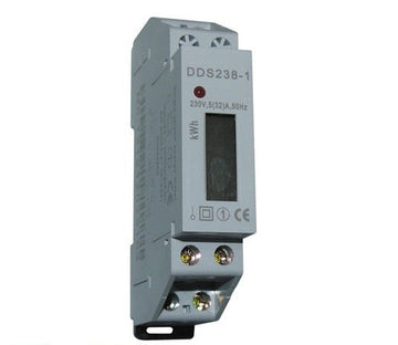 Compteur electrique d energie monophase wattmetre rail din 220v 1 phase indicateur consommation kwh ECLATS DESTOCKAGE