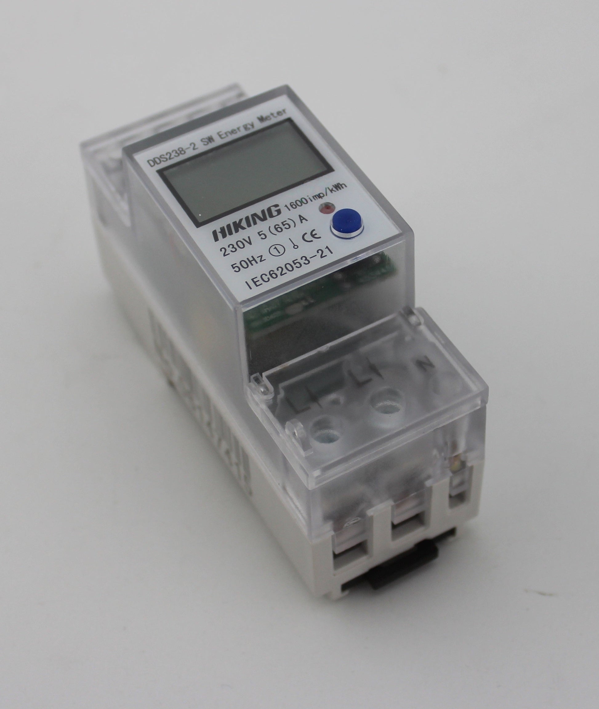 Compteur horaire energie 240v rail din kwh wattmetre monophasé 80a 2 modules 220v 230v ECLATS DESTOCKAGE