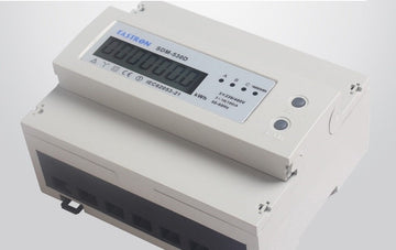 Compteur horaire energie wattmetre kwh triphasé 4 fils 380v 100a montage rail din 7 modules ECLATS DESTOCKAGE