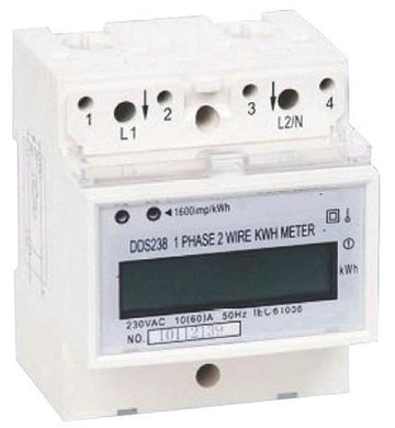 Compteur horaire wattmetre rail din 220v 1 phase monophasé indicateur consommation energie kwh ECLATS DESTOCKAGE